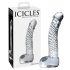 "Icicles Nr. 61 - elegants stikla dildo ar formu (caurspīdīgs)"