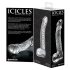 "Icicles Nr. 61 - elegants stikla dildo ar formu (caurspīdīgs)"
