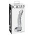 "Icicles Nr. 61 - elegants stikla dildo ar formu (caurspīdīgs)"
