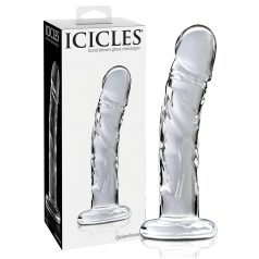   Icicles No. 62 - stikla dildo ar dzimumlocekļa formu caurspīdīgs