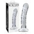 Icicles Nr. 62 - stikla dildo ar dzimumlocekļa formu (caurspīdīgs)