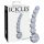 "Icicles Nr. 66 - Ieliekts, sfērisks stikla dildo (caurspīdīgs)"
