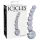 Icicles No. 66 - stikla dildo ar izliekumu un bumbiņām caurspīdīgs