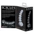 "Icicles Nr. 66 - Ieliekts, sfērisks stikla dildo (caurspīdīgs)"