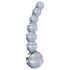 "Icicles Nr. 66 - Ieliekts, sfērisks stikla dildo (caurspīdīgs)"