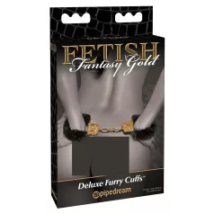 Pipedream Fetish Fantasy Gold - mīkstie roku dzelži melni