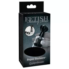  Pipedream Fetish Super Suckers - krūtsgalu vakuumsūknis (melns-caurspīdīgs)