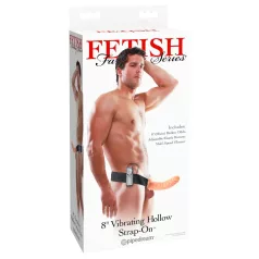   Pipedream - Fetish Strap-On 8 - uzkabināms, dobs vibrators (dabīgs)