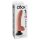 King Cock 9 - elastīgs, piepiedējams vibrators (26cm) - naturāls