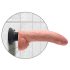 King Cock 9 - elastīgs, piepiedējams vibrators (26cm) - naturāls