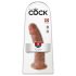 Karaliskais dzimumloceklis 9 - piesūceknis reālistisks dildo (23 cm) - tumšs dabīgs