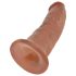 King Cock 9 - dzīvē līdzīgs dildo ar piesūcekni (23cm) - tumšs dabīgais