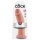 King Cock 10 - dabīgas krāsas liels piesūcekņa dildo (25 cm)