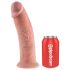 King Cock 10 - dabīgas krāsas liels piesūcekņa dildo (25 cm)