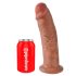 King Cock 10 - liels piesūcekņa dildo (25cm) - tumšs dabīgais