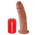 King Cock 10 - liels dildo ar piesūcekni (25 cm) - tumši naturāls