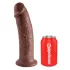King Cock dildo ar piesūcekni 25 cm brūns