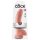 King Cock 9 - liels piesūcekņa dildo ar sēkliniekiem (23cm) - dabīgs