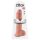 King Cock 11 - piesūcekņu dildo ar sēkliniekiem (28 cm) - dabīgs