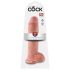 King Cock 11 - piesūcekņu dildo ar sēkliniekiem (28 cm) - dabīgs