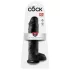 King Cock dildo ar piesūcekni un sēkliniekiem 28 cm melns