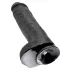 King Cock dildo ar piesūcekni un sēkliniekiem 28 cm melns