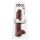 King Cock 11 - liels piesūcekņa dildo ar sēkliniekiem (28 cm) - brūns