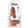 King Cock 9 Chubby - piesūcekņa dildo (23 cm) - tumšs dabīgais tonis