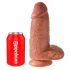 King Cock dildo ar piesūcekni 23 cm tumši miesaskrāsas