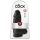 King Cock 9 Chubby - melns dildos ar piesūcekni un sēkliniekiem (23cm)