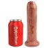 King Cock 7 - dabīga izskata dildo (18 cm) - tumši dabisks