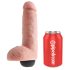 King Cock 8 - dzīvā ūdens strūklas dildo (20 cm) - dabīgs