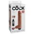 King Cock 10 - reālistisks šļakstošs dildo (25cm) - dabīgs