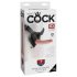 King Cock 7 - melnā piestiprināmā dildo ar jostu
