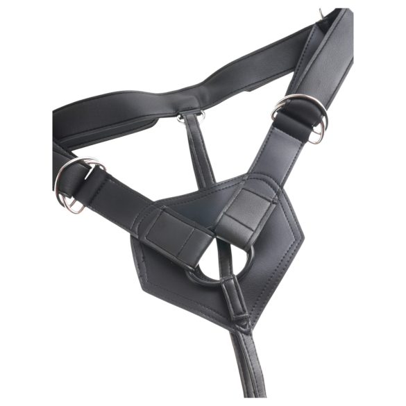 King Cock 7 - strap-on dildo ar jostu melns