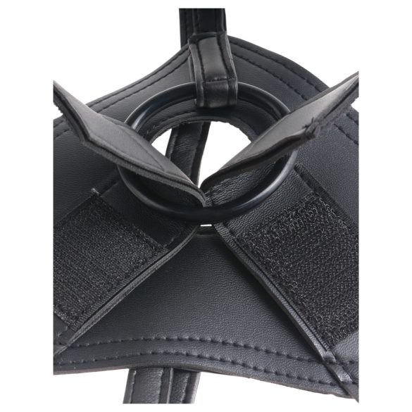 King Cock 7 - strap-on dildo ar jostu melns