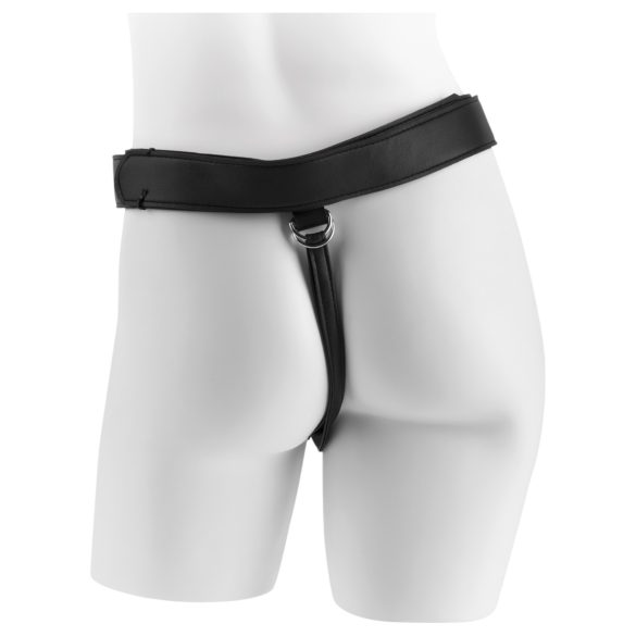 King Cock 7 - strap-on dildo ar jostu melns