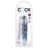 King Cock Clear 6 - piesūcekņa dildo (15 cm)