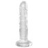 King Cock Clear 6 - piesūcekņa dildo 15 cm caurspīdīgs