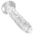 King Cock Clear 6 - piesūcekņa dildo 15 cm caurspīdīgs