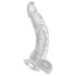 King Cock Clear 7,5 - piesūcekņa dildo ar sēkliniekiem (19 cm)