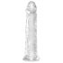 King Cock Clear 8 - piesūceknis, liels dildo (20cm)