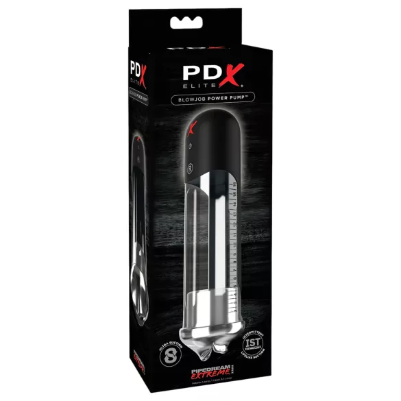 PDX Blowjob - automātiskā dzimumlocekļa pumpa ar lūpām melna