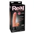 Real Feel Deluxe No.1 - vibrators ar sēkliniekiem realistisks miesas krāsas