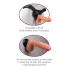 Real Feel Deluxe No.1 - vibrators ar sēkliniekiem realistisks miesas krāsas