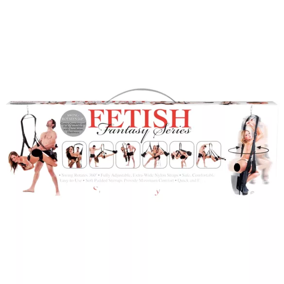 Fetish Fantasy - seksa šūpoles ar 360 grādu rotāciju melnas