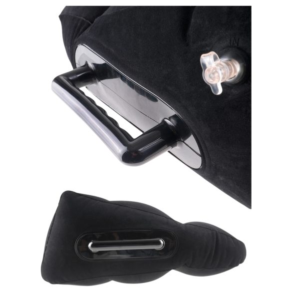 Fetish Fantasy - melna piepūšamā seksa spilvens ar rokturiem