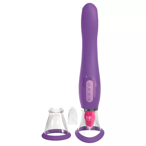 Fantasy - vibrators 3in1 orālais stimulator lila