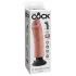 King Cock 8 - elastīgs realistisks vibrators 25cm