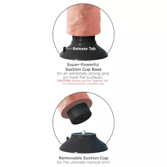 King Cock 8 - elastīgs realistisks vibrators 25cm